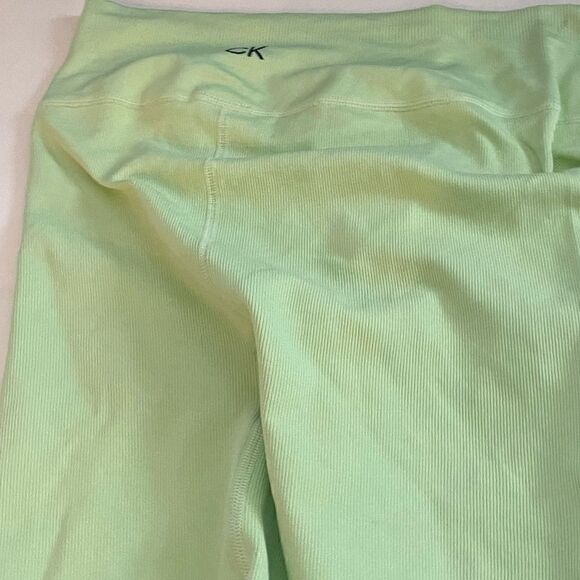 Calvin Klein Women's Ribbed Shorts Green, sport workout short - Picture 5 of 9